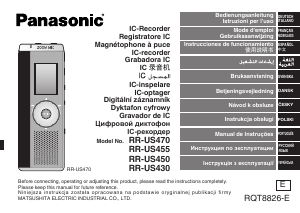 Manual de uso Panasonic RR-US430 Grabadora de voz