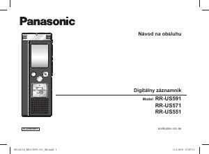 Návod Panasonic RR-US551 Záznamník zvuku