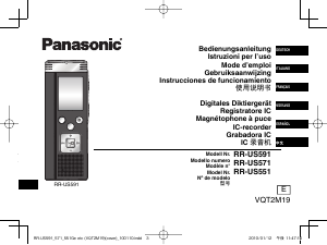Mode d’emploi Panasonic RR-US571 Enregistreur numérique