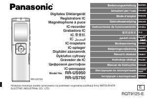 Manuale Panasonic RR-US750 Registratore vocale
