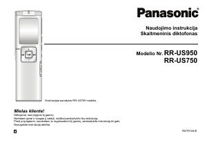 Vadovas Panasonic RR-US750 Garso įrašytuvas