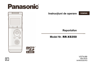 Manual Panasonic RR-XS350E Reportofon