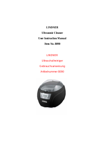 Bruksanvisning Lindner 8090 Ultraljudstvätt