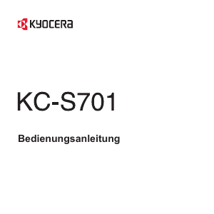 Bedienungsanleitung Kyocera KC-S701 Handy