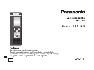 Priručnik Panasonic RR-XS600E Audiosnimač