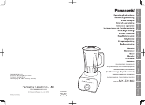 Manual Panasonic MX-ZX1800 Blender