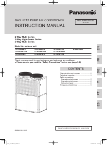 Manual Panasonic U-25GF2E5 Air Conditioner