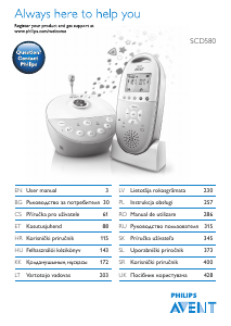 Rokasgrāmata Philips SCD580 Bērnu monitors
