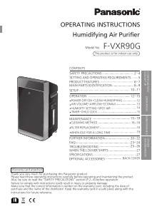 Handleiding Panasonic F-VXR90G Luchtreiniger