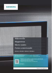 Mode d’emploi Siemens BF834LGB1 Micro-onde