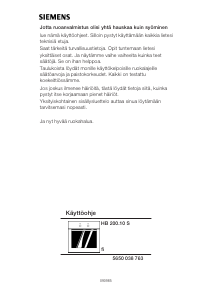 Használati útmutató Siemens HB200210S Kemence