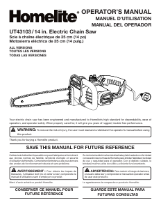 Manual Homelite UT43103 Chainsaw