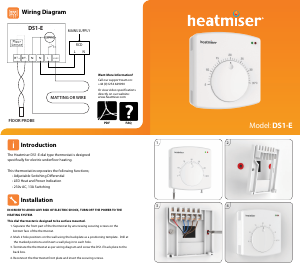 Bruksanvisning Heatmiser DS1-E Thermostat