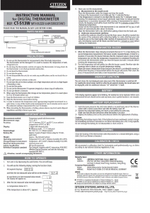 Manual Citizen CT-513W Thermometer