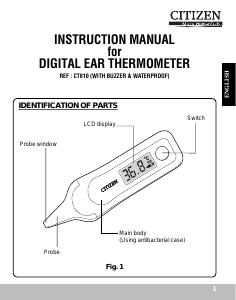 Manual Citizen CT-810 Thermometer
