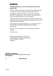 Bedienungsanleitung Siemens HB76AA260 Backofen
