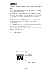 Használati útmutató Siemens HB76L250F Kemence