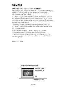Manual Siemens HB86K670B Oven