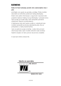 Használati útmutató Siemens HE200501 Tűzhely