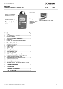 Handleiding Gossen Digipro F Lichtmeter