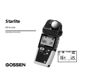 Bruksanvisning Gossen Starlite Ljusmätare