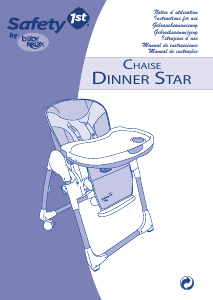 Manual Safety1st Chaise Dinner Star Cadeira alta para bebé