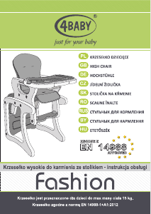 Manual 4Baby Fashion Scaun înalt copii