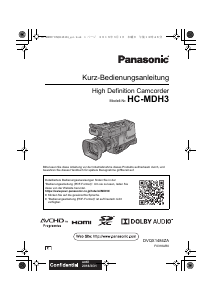 Bedienungsanleitung Panasonic HC-MDH3E Camcorder