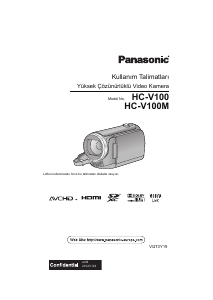 Kullanım kılavuzu Panasonic HC-V100MEG Kaydedici kamera