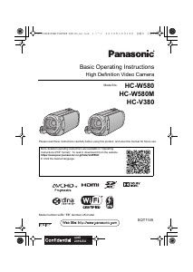 Manual Panasonic HC-V380 Camcorder