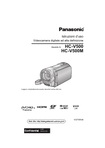 Manuale Panasonic HC-V500EG Videocamera