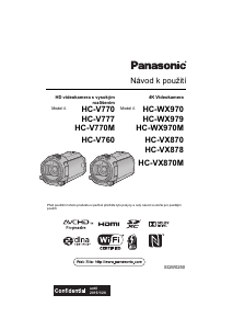 Manuál Panasonic HC-V760EP Videokamera