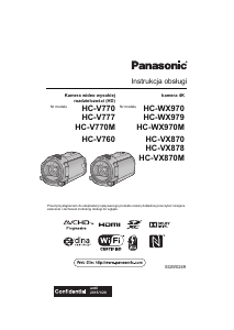 Instrukcja Panasonic HC-V777EP Kamera