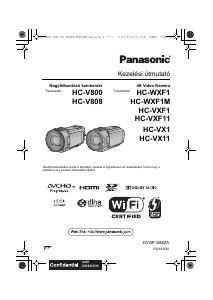 Használati útmutató Panasonic HC-V808EP Videokamera