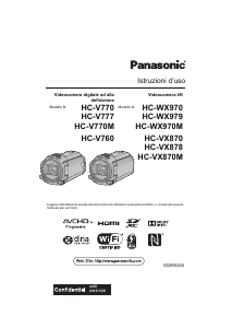 Manuale Panasonic HC-VX870EG Videocamera