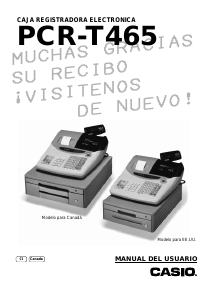 Manual de uso Casio PCR-T465 Caja registradora