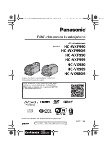 Kasutusjuhend Panasonic HC-WXF990M Videokaamera