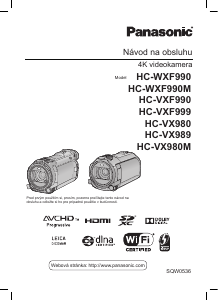 Návod Panasonic HC-WXF990M Videokamera
