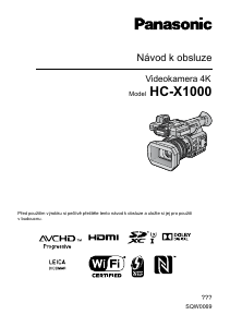 Manuál Panasonic HC-X1000 Videokamera