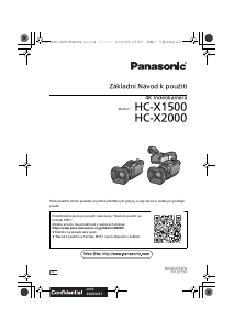 Manuál Panasonic HC-X1500 Videokamera