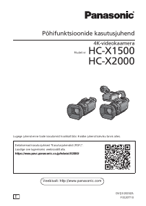 Kasutusjuhend Panasonic HC-X1500 Videokaamera