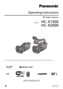 Manual Panasonic HC-X2000 Camcorder