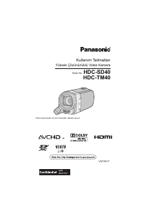 Kullanım kılavuzu Panasonic HDC-SD40EG Kaydedici kamera