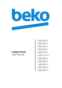 Bruksanvisning BEKO CWB 6600 X Köksfläkt