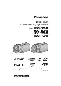 Manuál Panasonic HDC-SD909 Videokamera