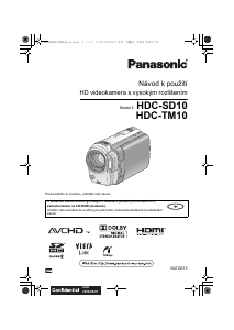 Manuál Panasonic HDC-TM10 Videokamera