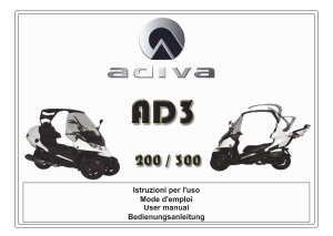 Manuale Adiva AD3 300 Scooter