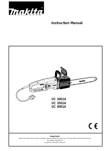 Manual Makita UC3001A Chainsaw