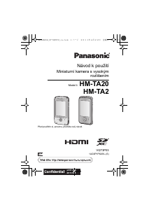 Manuál Panasonic HM-TA20 Videokamera