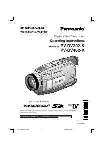 Mode d’emploi Panasonic PV-DV202 Caméscope